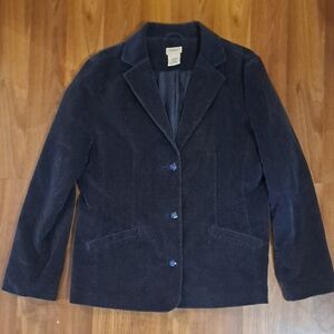 L.L. Bean Navy Corduroy Blazer